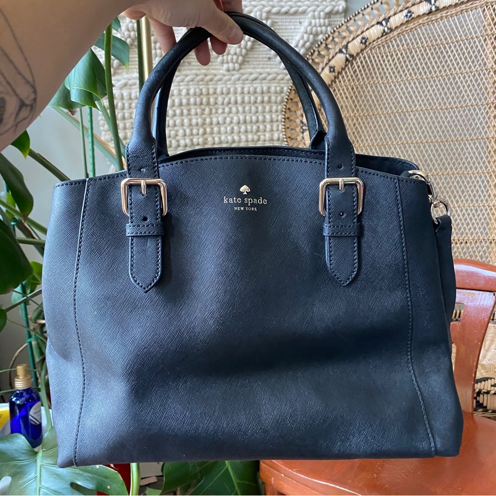 Kate Spade Satchel Black Leather Bag